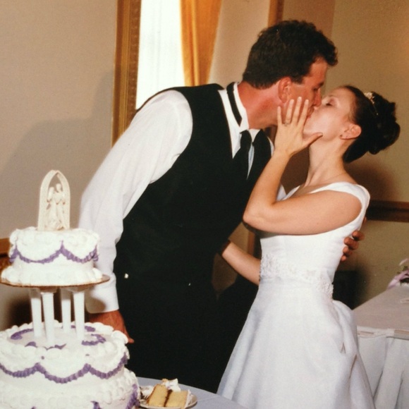 LENOX 2001 cis hetero wedding cake topper 🍦🏆 cream & gold - Picture 7 of 8